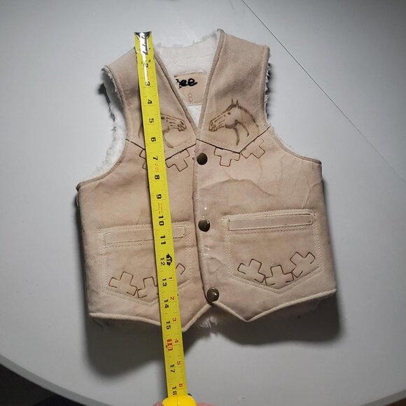 Suede Western Horse Kids Vest -Vintage - No Label- shipping incl - Picture 8 of 16